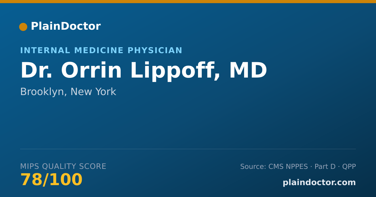 Shareable card for Orrin Lippoff, MD - Internal Medicine Physician, Brooklyn, NY