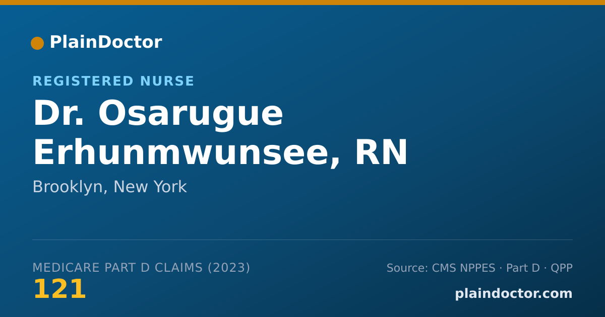 Shareable card for Osarugue Erhunmwunsee, RN - Registered Nurse, Brooklyn, NY