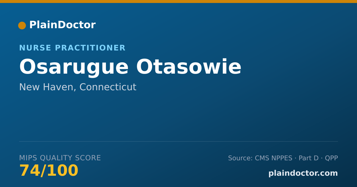 Shareable card for Osarugue Otasowie - Nurse Practitioner, New Haven, CT