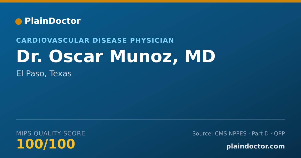 Shareable card for Oscar Munoz, MD - Cardiovascular Disease Physician, El Paso, TX