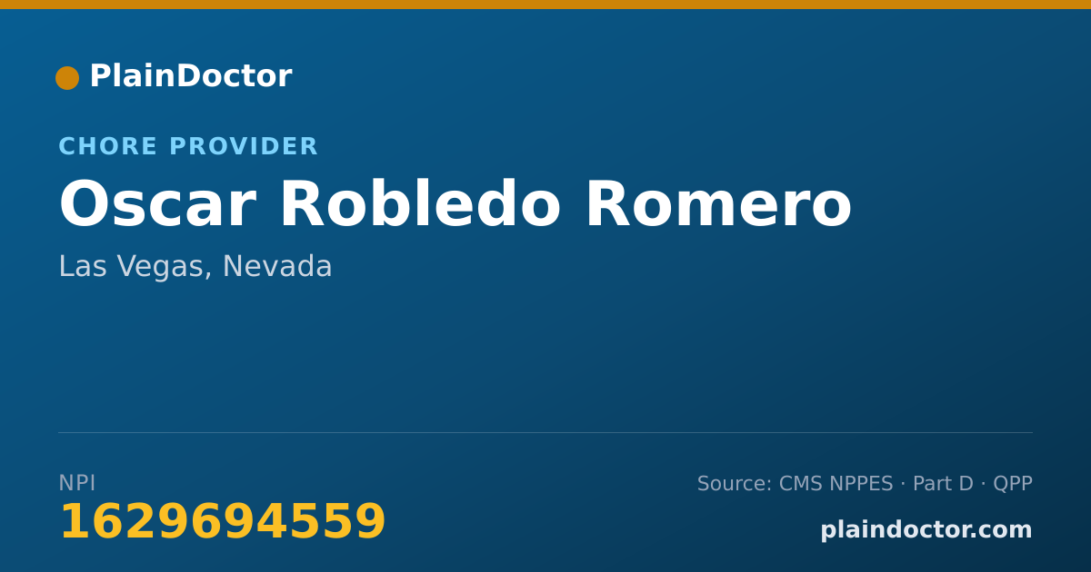 Shareable card for Oscar Robledo Romero - Chore Provider, Las Vegas, NV
