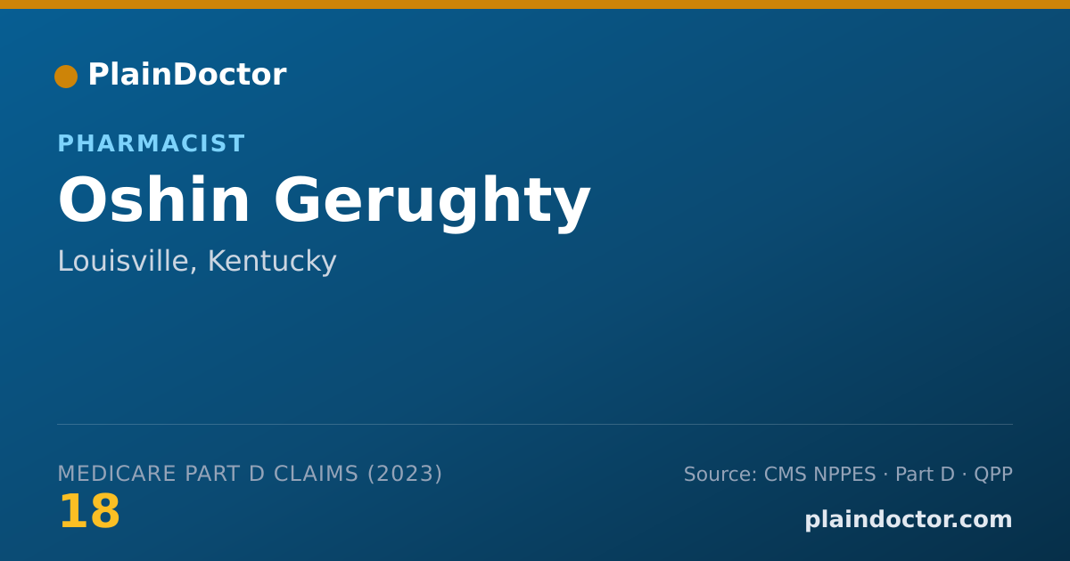 Shareable card for Oshin Gerughty - Pharmacist, Louisville, KY