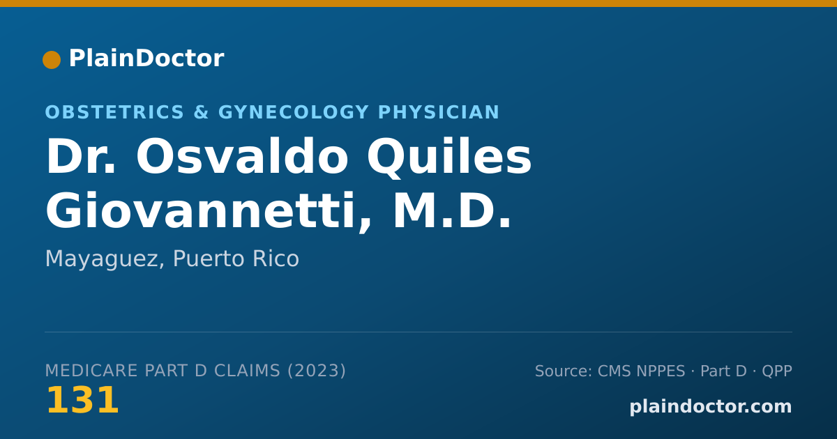 Shareable card for Osvaldo Quiles Giovannetti, M.D. - Obstetrics & Gynecology Physician, Mayaguez, PR