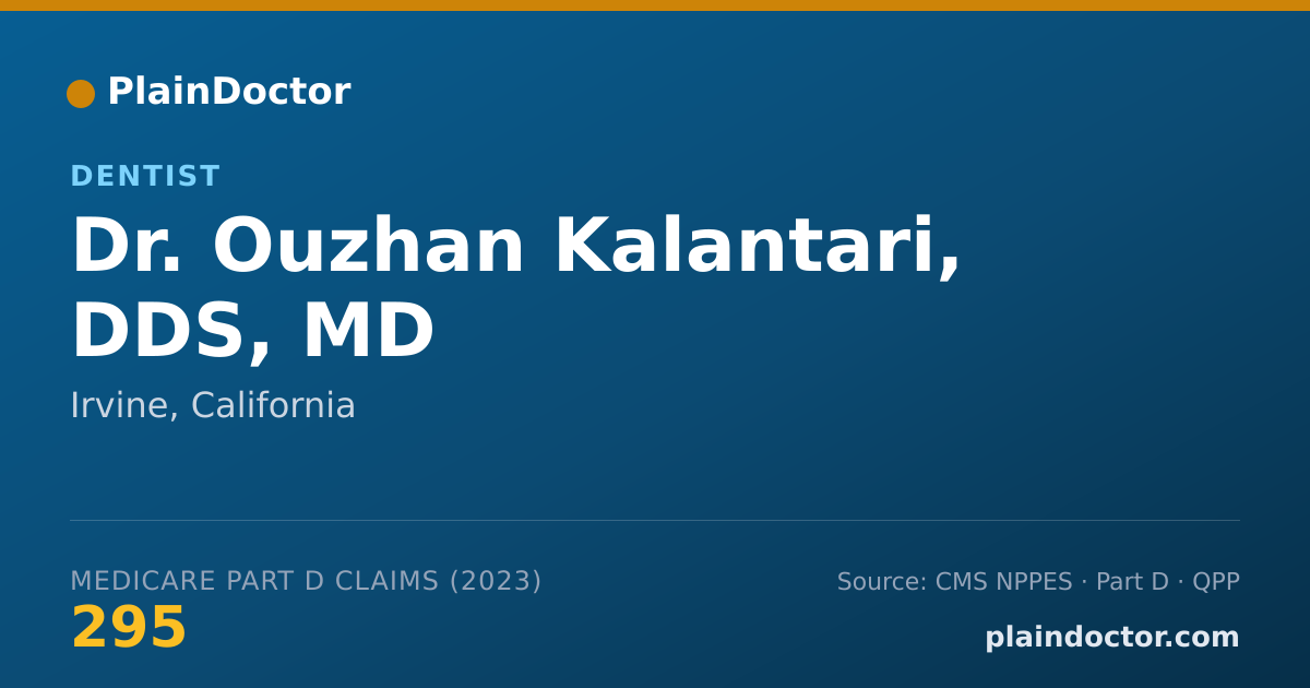 Shareable card for Ouzhan Kalantari, DDS, MD - Dentist, Irvine, CA