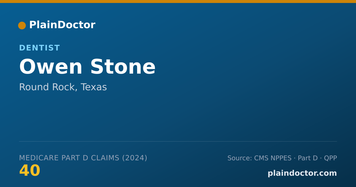 Shareable card for Owen Stone - Dentist, Round Rock, TX