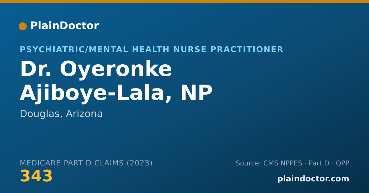 Shareable card for Oyeronke Ajiboye-Lala, NP - Psychiatric/Mental Health Nurse Practitioner, Douglas, AZ