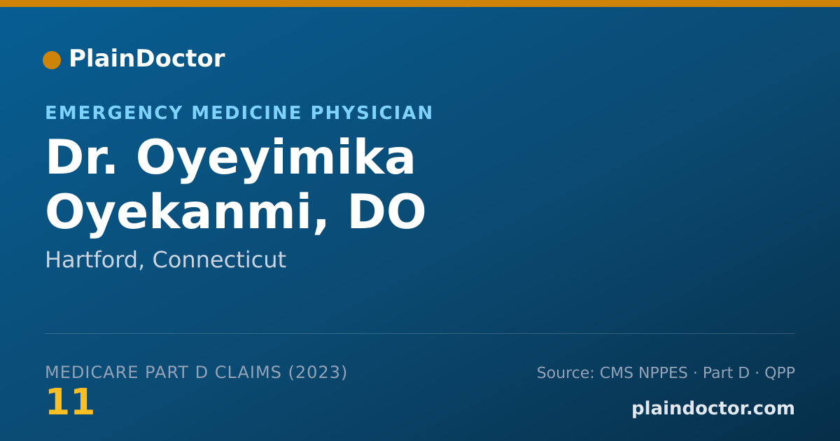 Shareable card for Oyeyimika Oyekanmi, DO - Emergency Medicine Physician, Hartford, CT