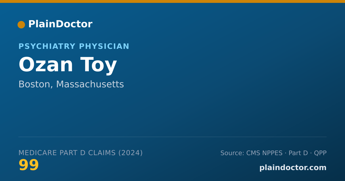 Shareable card for Ozan Toy - Psychiatry Physician, Boston, MA