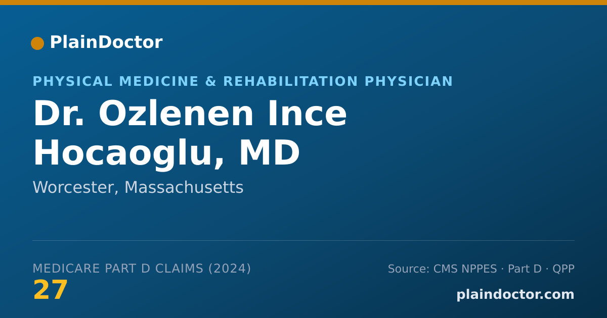 Shareable card for Ozlenen Ince Hocaoglu, MD - Physical Medicine & Rehabilitation Physician, Worcester, MA