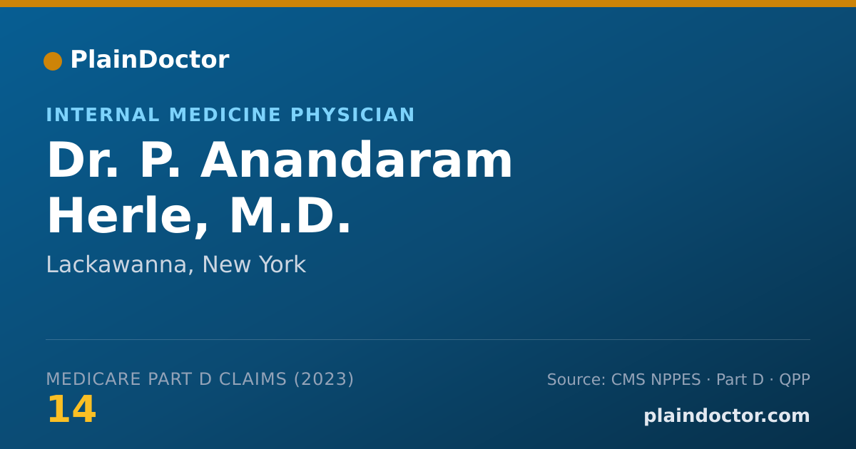Shareable card for P. Anandaram Herle, M.D. - Internal Medicine Physician, Lackawanna, NY