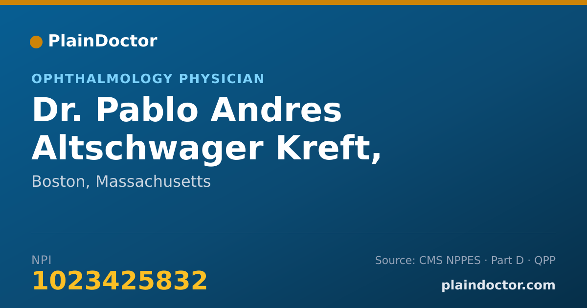 Shareable card for Pablo Andres Altschwager Kreft, M.D. - Ophthalmology Physician, Boston, MA