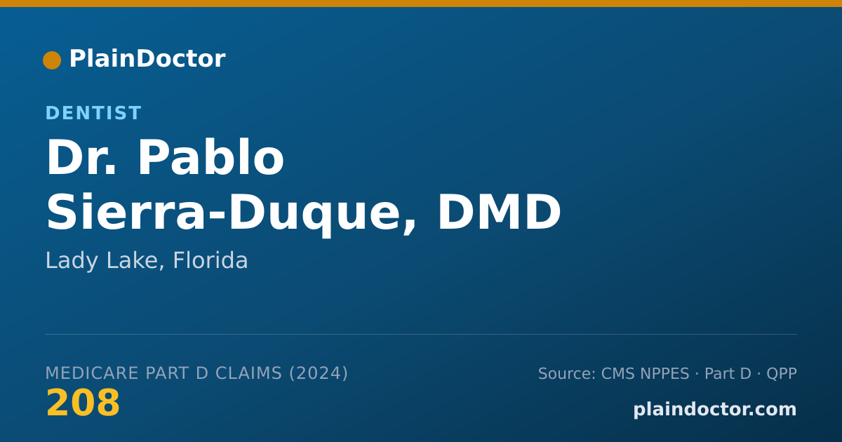 Shareable card for Pablo Sierra-Duque, DMD - Dentist, Lady Lake, FL