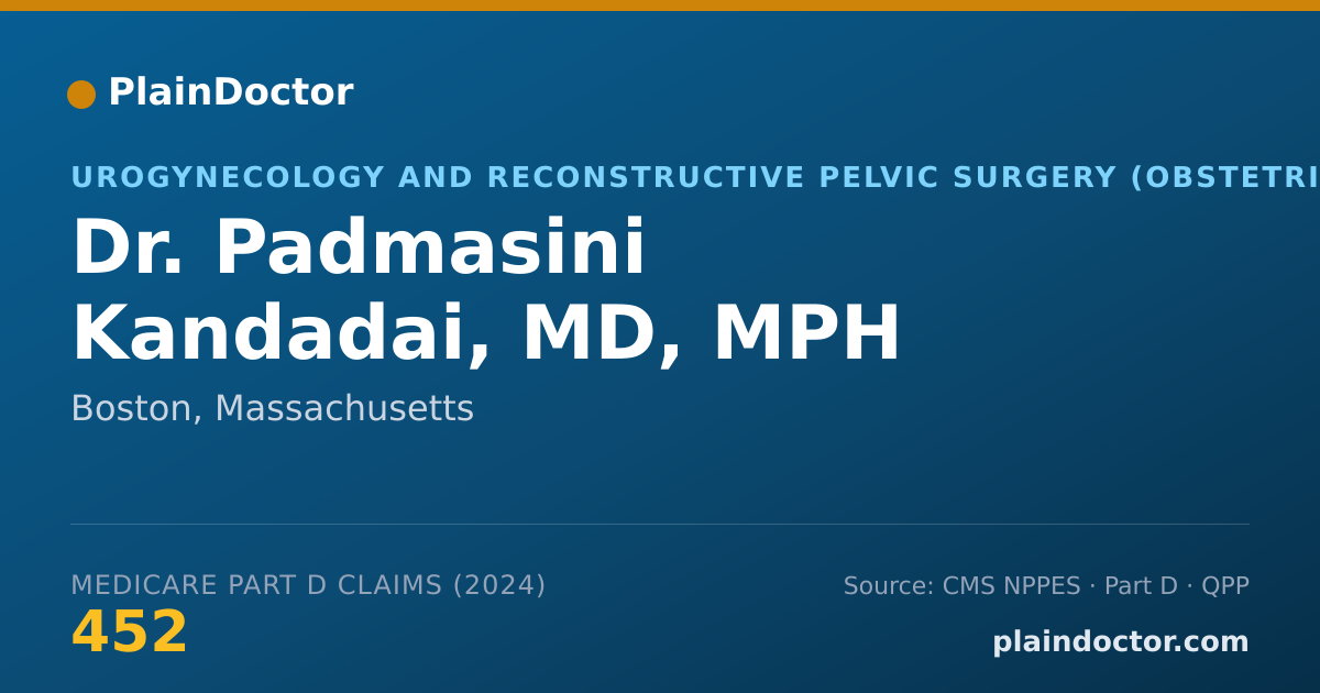 Shareable card for Padmasini Kandadai, MD, MPH - Urogynecology and Reconstructive Pelvic Surgery (Obstetrics & Gynecology) Physician, Boston, MA