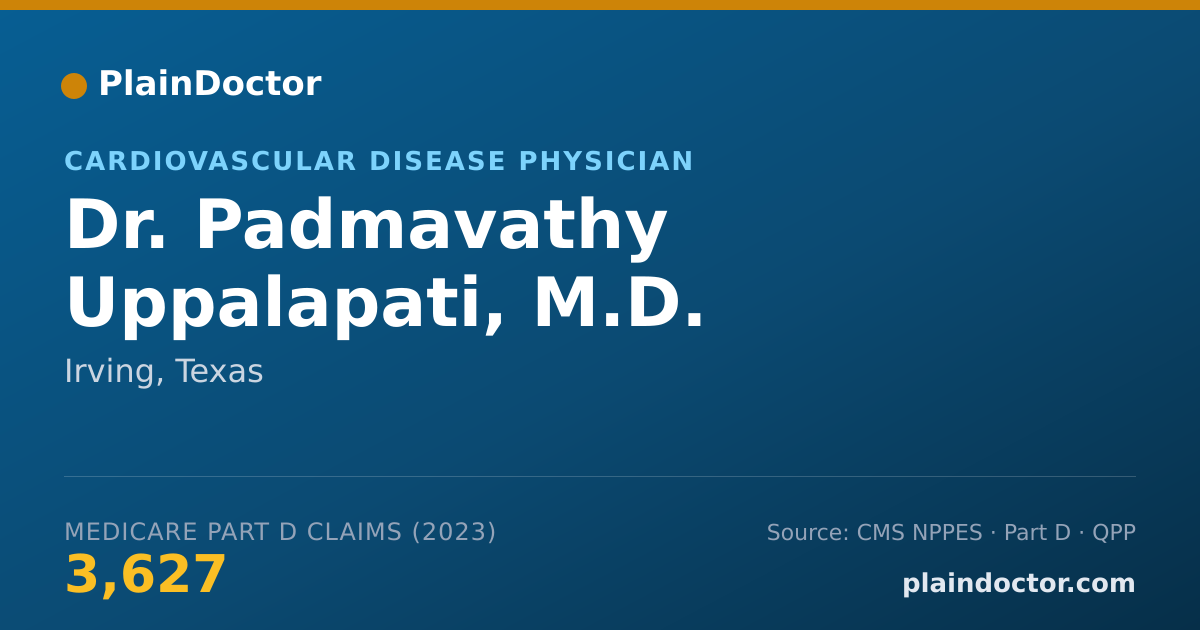 Shareable card for Padmavathy Uppalapati, M.D. - Cardiovascular Disease Physician, Irving, TX