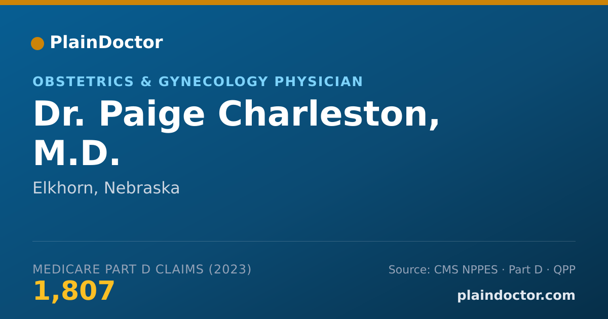 Shareable card for Paige Charleston, M.D. - Obstetrics & Gynecology Physician, Elkhorn, NE