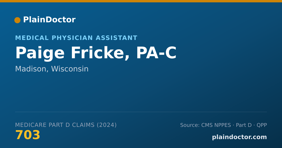 Shareable card for Paige Fricke, PA-C - Medical Physician Assistant, Madison, WI