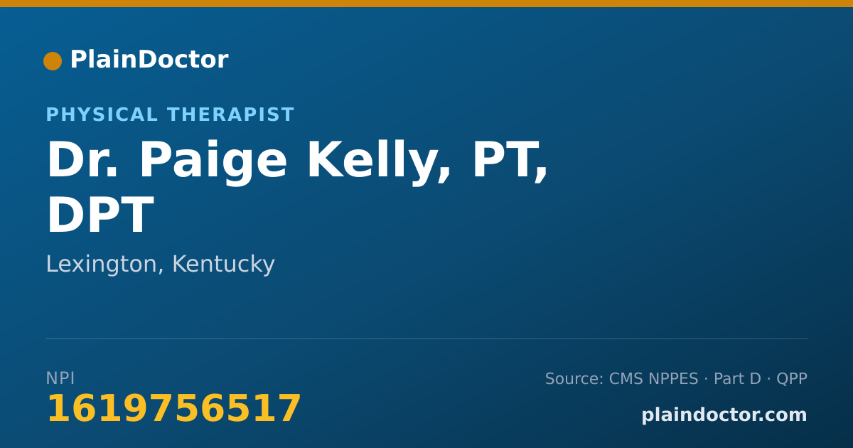 Shareable card for Paige Kelly, PT, DPT - Physical Therapist, Lexington, KY