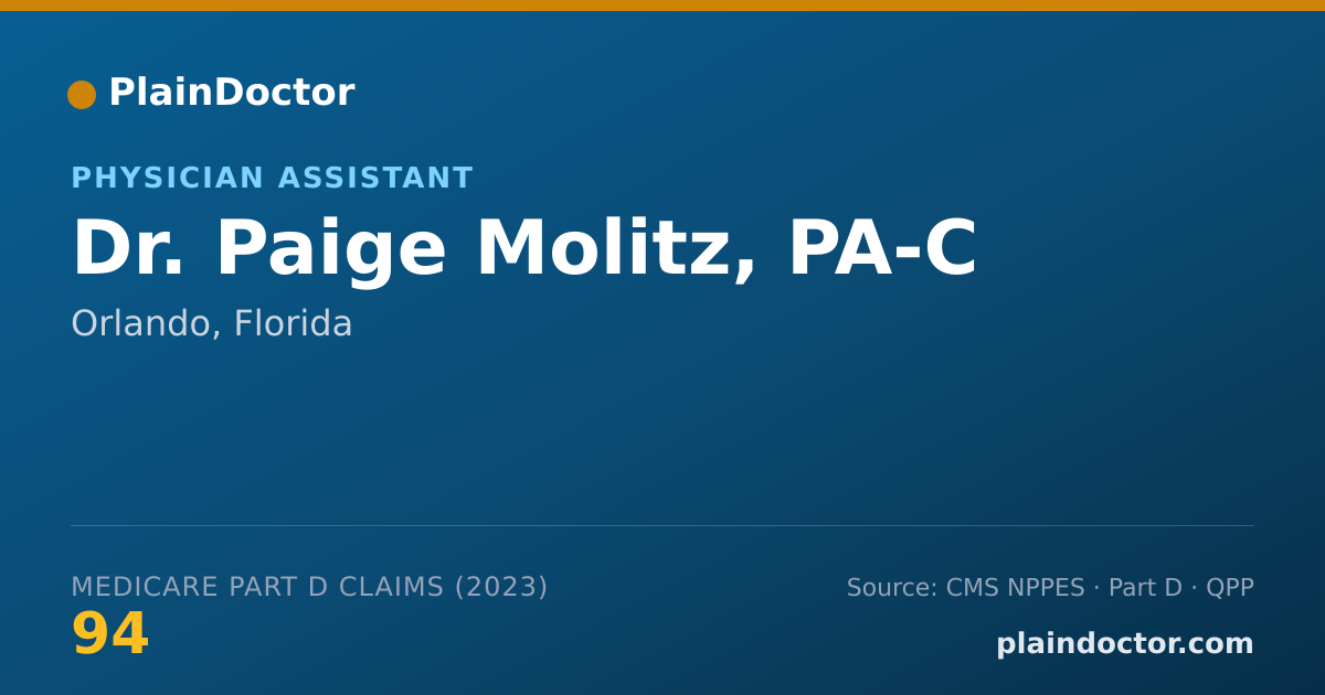 Shareable card for Paige Molitz, PA-C - Physician Assistant, Orlando, FL