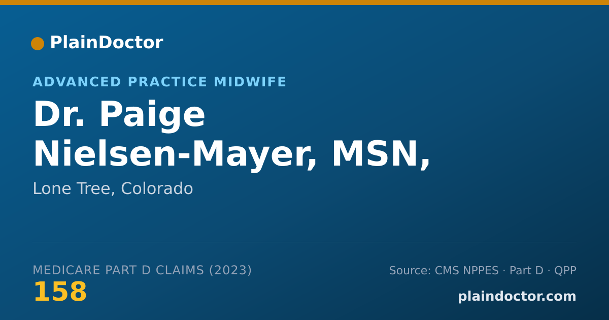 Shareable card for Paige Nielsen-Mayer, MSN, CNM, NP-C - Advanced Practice Midwife, Lone Tree, CO