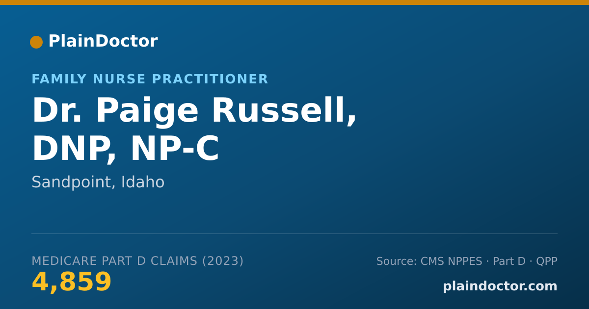 Shareable card for Paige Russell, DNP, NP-C - Family Nurse Practitioner, Sandpoint, ID