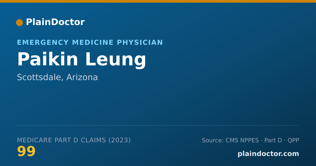 Shareable card for Paikin Leung - Emergency Medicine Physician, Scottsdale, AZ
