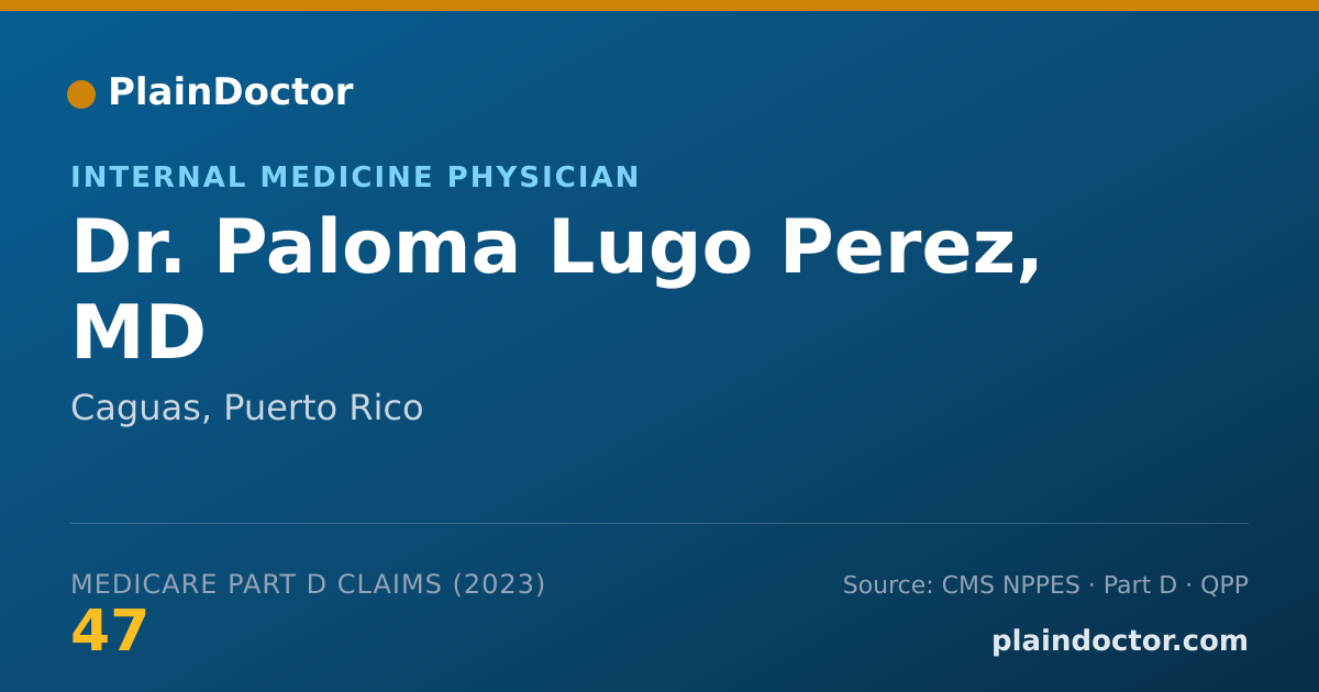 Shareable card for Paloma Lugo Perez, MD - Internal Medicine Physician, Caguas, PR