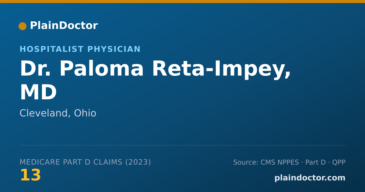 Shareable card for Paloma Reta-Impey, MD - Hospitalist Physician, Cleveland, OH