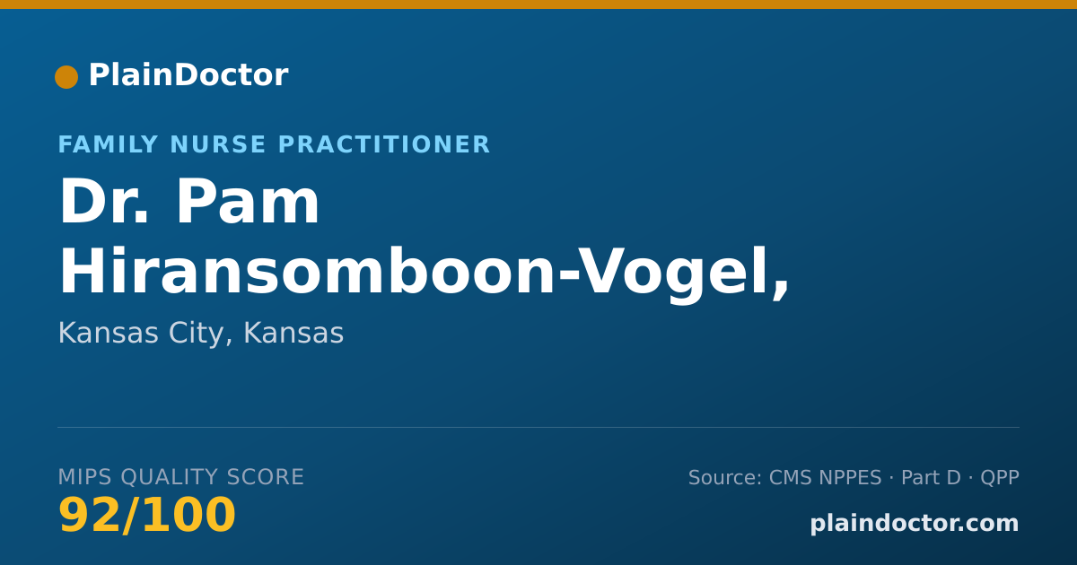 Shareable card for Pam Hiransomboon-Vogel, FNP-BC - Family Nurse Practitioner, Kansas City, KS