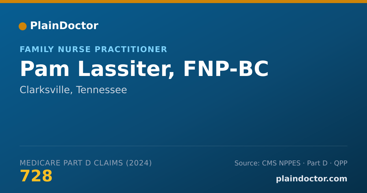 Shareable card for Pam Lassiter, FNP-BC - Family Nurse Practitioner, Clarksville, TN