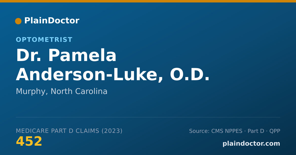 Shareable card for Pamela Anderson-Luke, O.D. - Optometrist, Murphy, NC