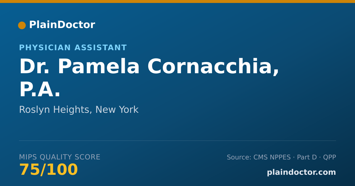 Shareable card for Pamela Cornacchia, P.A. - Physician Assistant, Roslyn Heights, NY