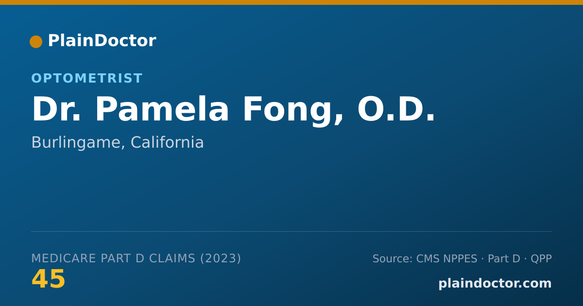 Shareable card for Pamela Fong, O.D. - Optometrist, Burlingame, CA