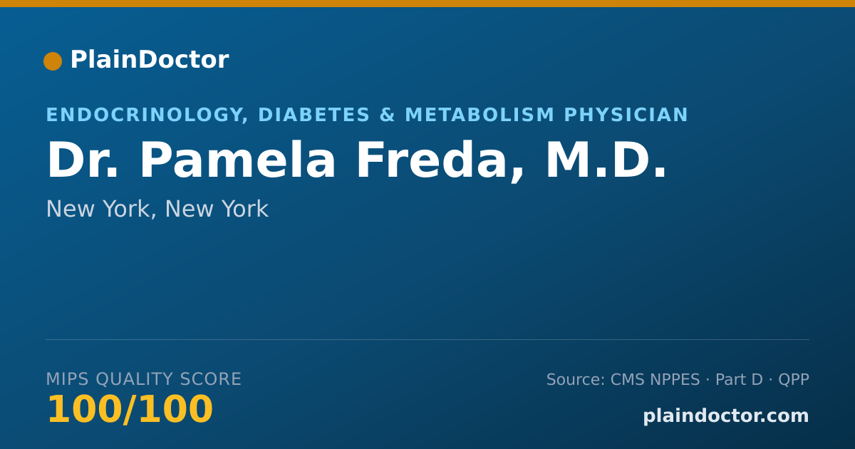 Shareable card for Pamela Freda, M.D. - Endocrinology, Diabetes & Metabolism Physician, New York, NY