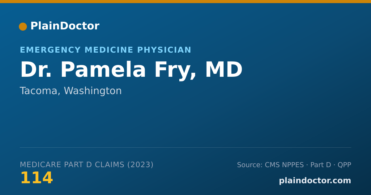 Shareable card for Pamela Fry, MD - Emergency Medicine Physician, Tacoma, WA
