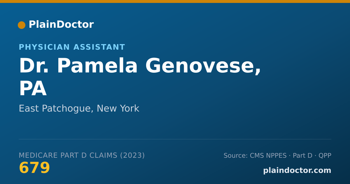 Shareable card for Pamela Genovese, PA - Physician Assistant, East Patchogue, NY