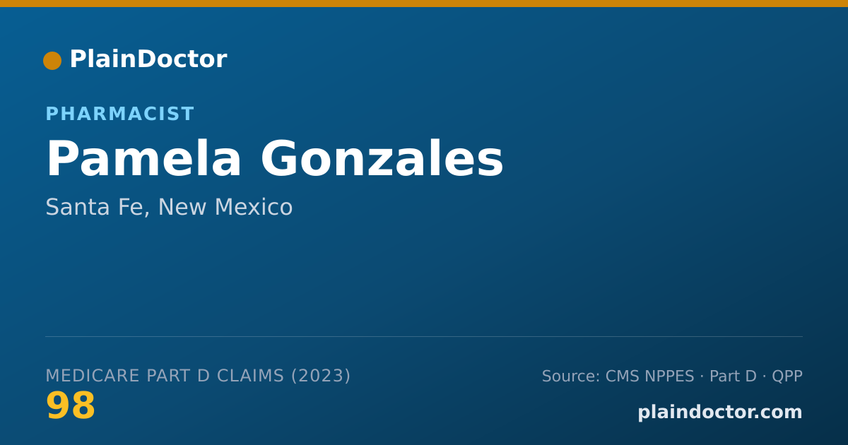 Shareable card for Pamela Gonzales - Pharmacist, Santa Fe, NM