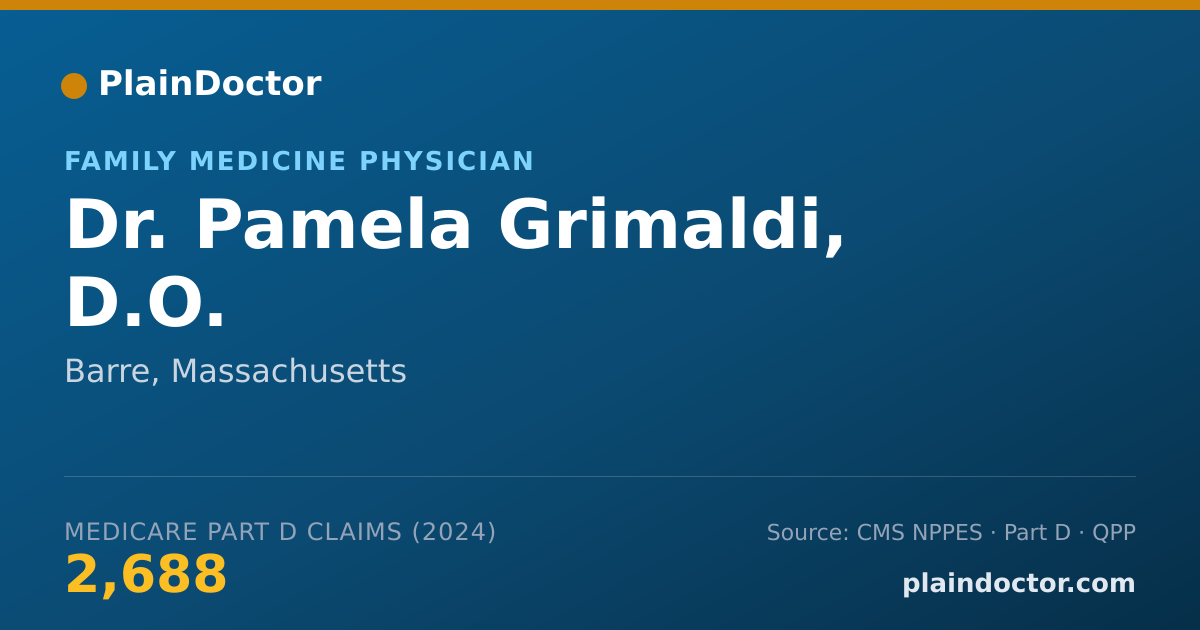 Shareable card for Pamela Grimaldi, D.O. - Family Medicine Physician, Barre, MA