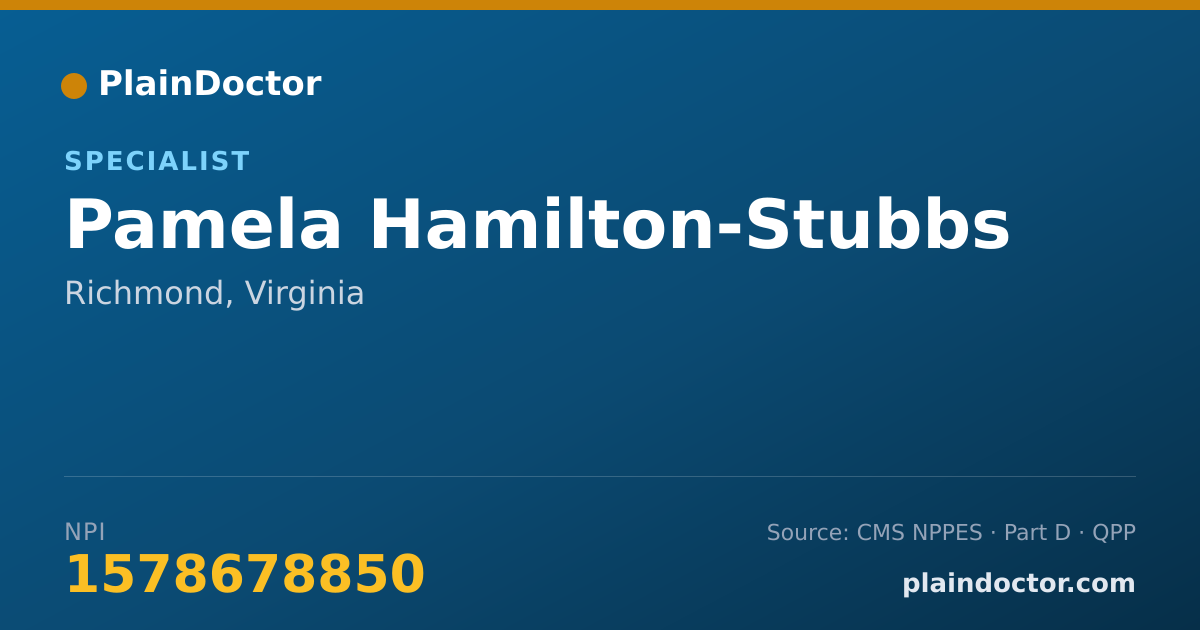 Shareable card for Pamela Hamilton-Stubbs - Specialist, Richmond, VA
