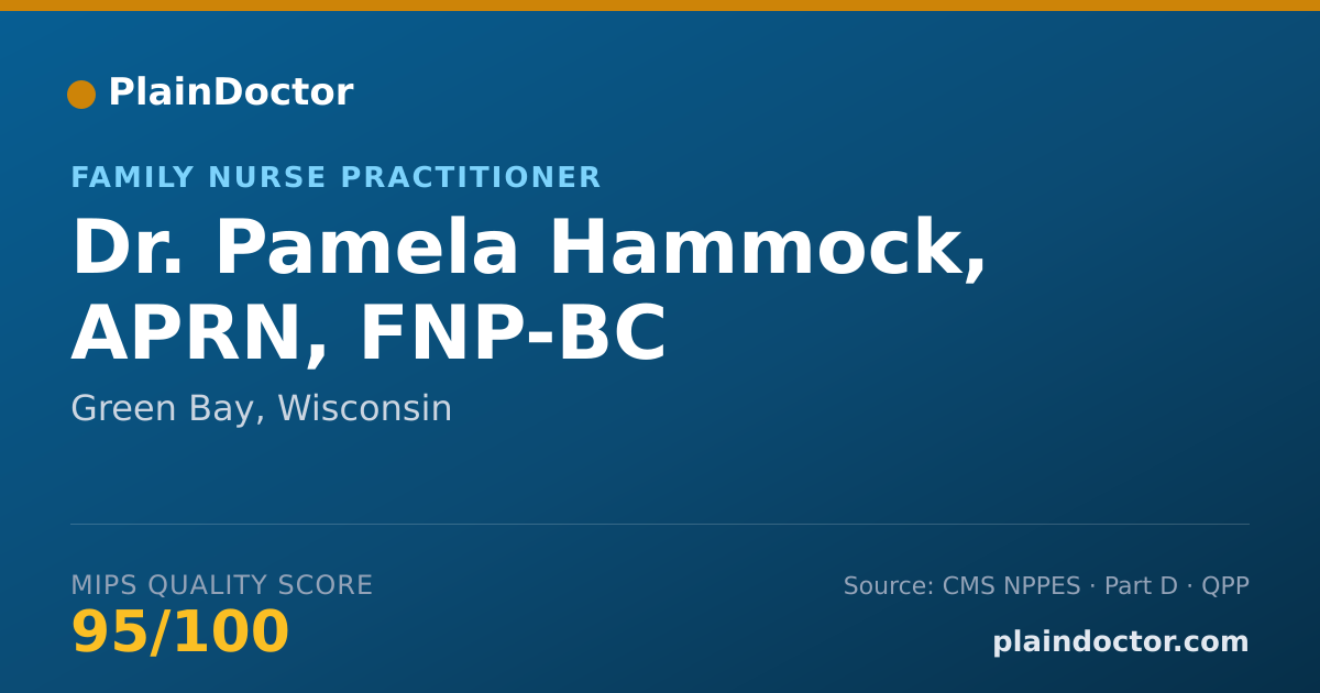 Shareable card for Pamela Hammock, APRN, FNP-BC - Family Nurse Practitioner, Green Bay, WI