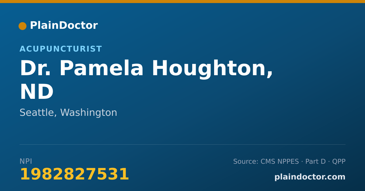Shareable card for Pamela Houghton, ND - Acupuncturist, Seattle, WA