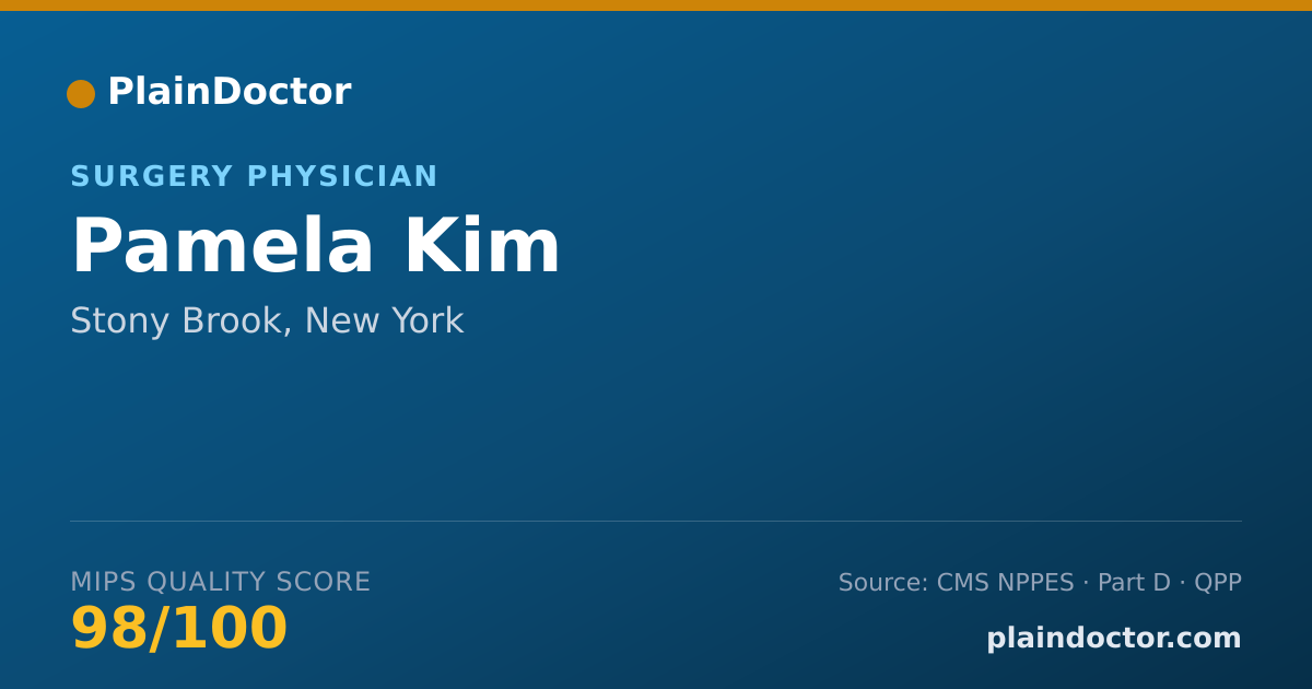 Shareable card for Pamela Kim - Surgery Physician, Stony Brook, NY