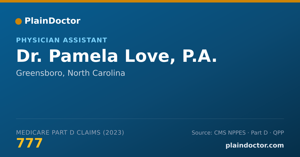 Shareable card for Pamela Love, P.A. - Physician Assistant, Greensboro, NC