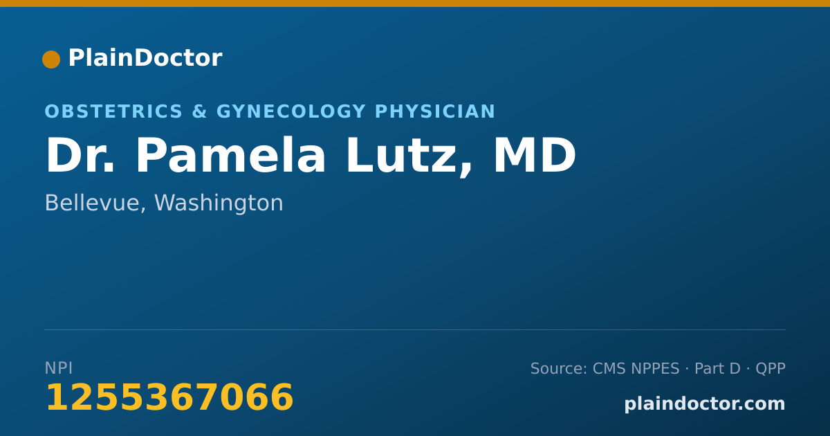 Shareable card for Pamela Lutz, MD - Obstetrics & Gynecology Physician, Bellevue, WA