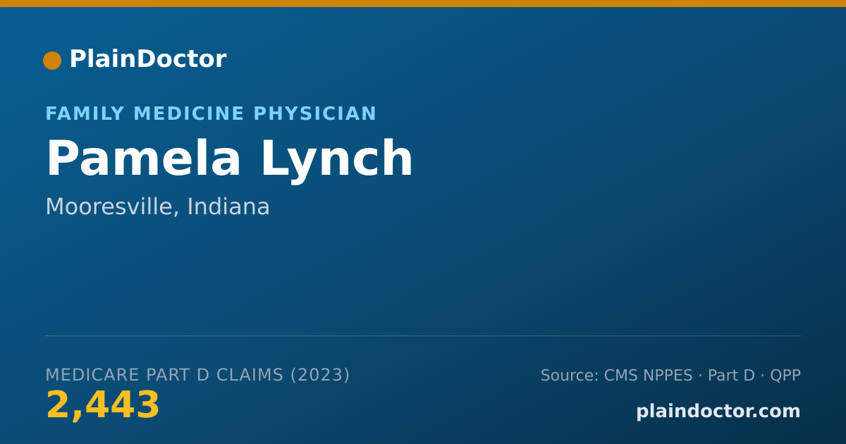 Shareable card for Pamela Lynch - Family Medicine Physician, Mooresville, IN