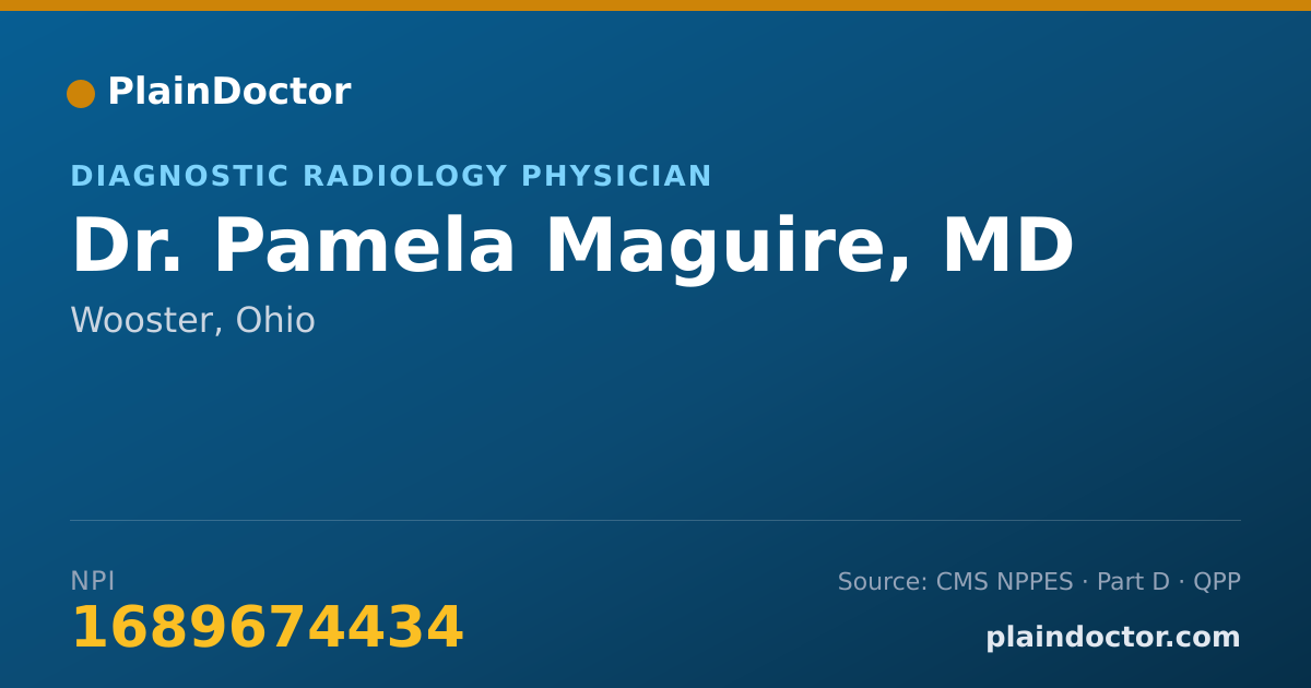 Shareable card for Pamela Maguire, MD - Diagnostic Radiology Physician, Wooster, OH