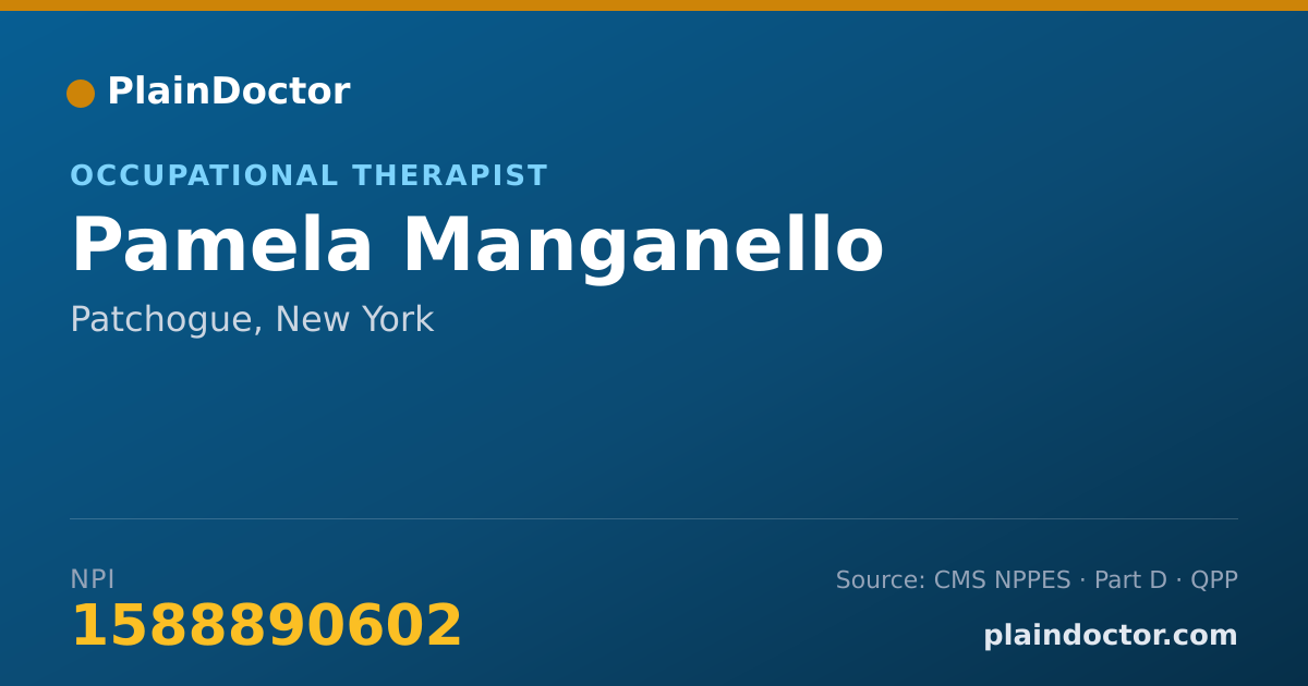 Shareable card for Pamela Manganello - Occupational Therapist, Patchogue, NY