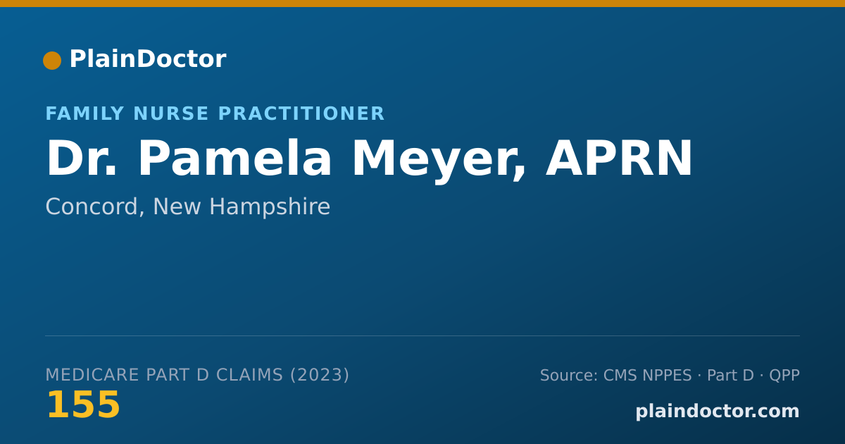 Shareable card for Pamela Meyer, APRN - Family Nurse Practitioner, Concord, NH