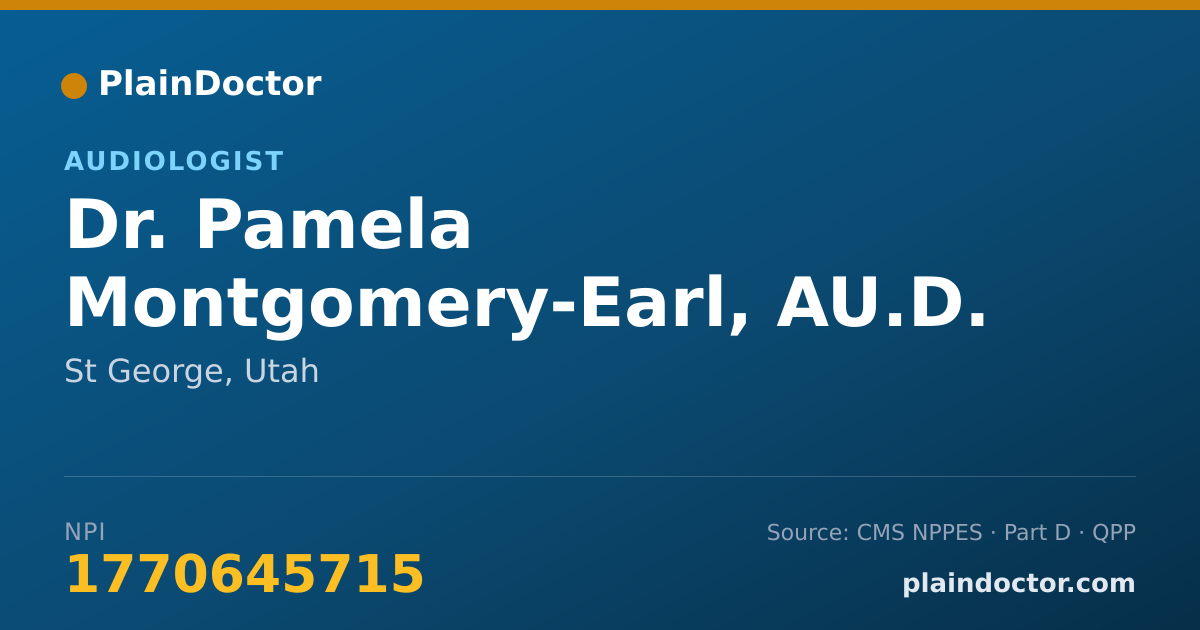 Shareable card for Pamela Montgomery-Earl, AU.D. - Audiologist, St George, UT
