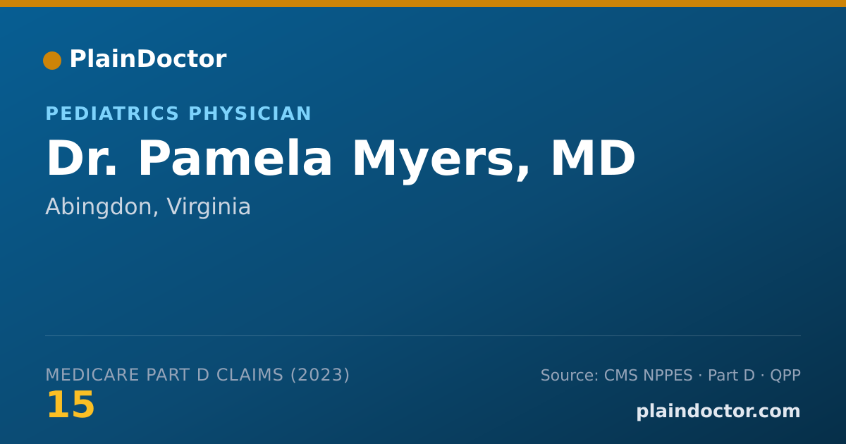 Shareable card for Pamela Myers, MD - Pediatrics Physician, Abingdon, VA