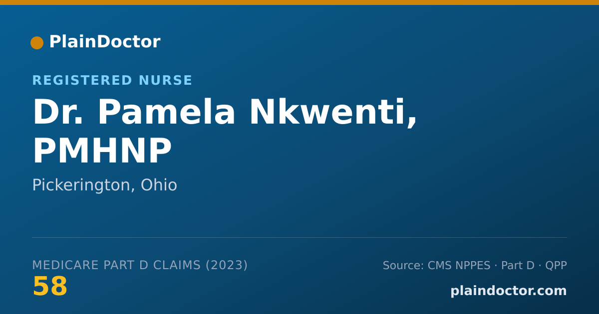 Shareable card for Pamela Nkwenti, PMHNP - Registered Nurse, Pickerington, OH